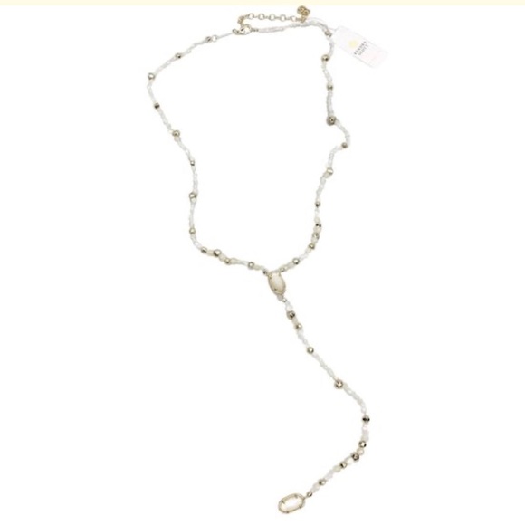 Kendra Scott Jewelry - Kendra Scott Bethany Y Necklace White Gold Beaded